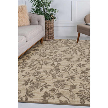 Maestro Dainty Floral Natural Rug-Melrose-Rug Love - The Most Loved Rug Store